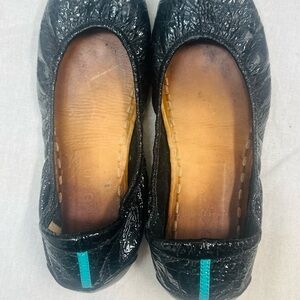Tieks Black Textured Ballet Flats